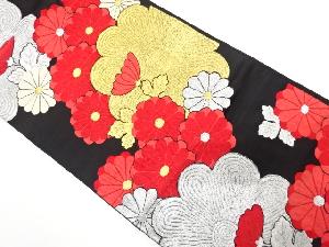 アンティーク　菊模様織り出し袋帯（材料）